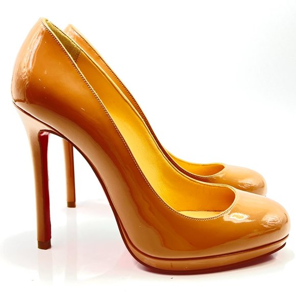 🌷❤️🔥SPRING SALE 🔥 FINAL PRICE Christian Louboutin Neofilo 120 Nude Pump 37.5 - Picture 1 of 8